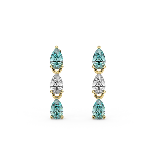 Mini Esme Earrings in Teal