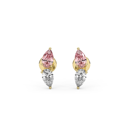 Lab Sapphire + Diamond Katia Earrings