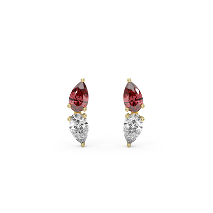 Lab Sapphire + Diamond Katia Earrings