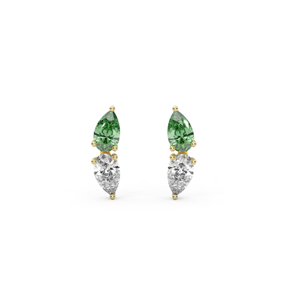 Lab Sapphire + Diamond Katia Earrings