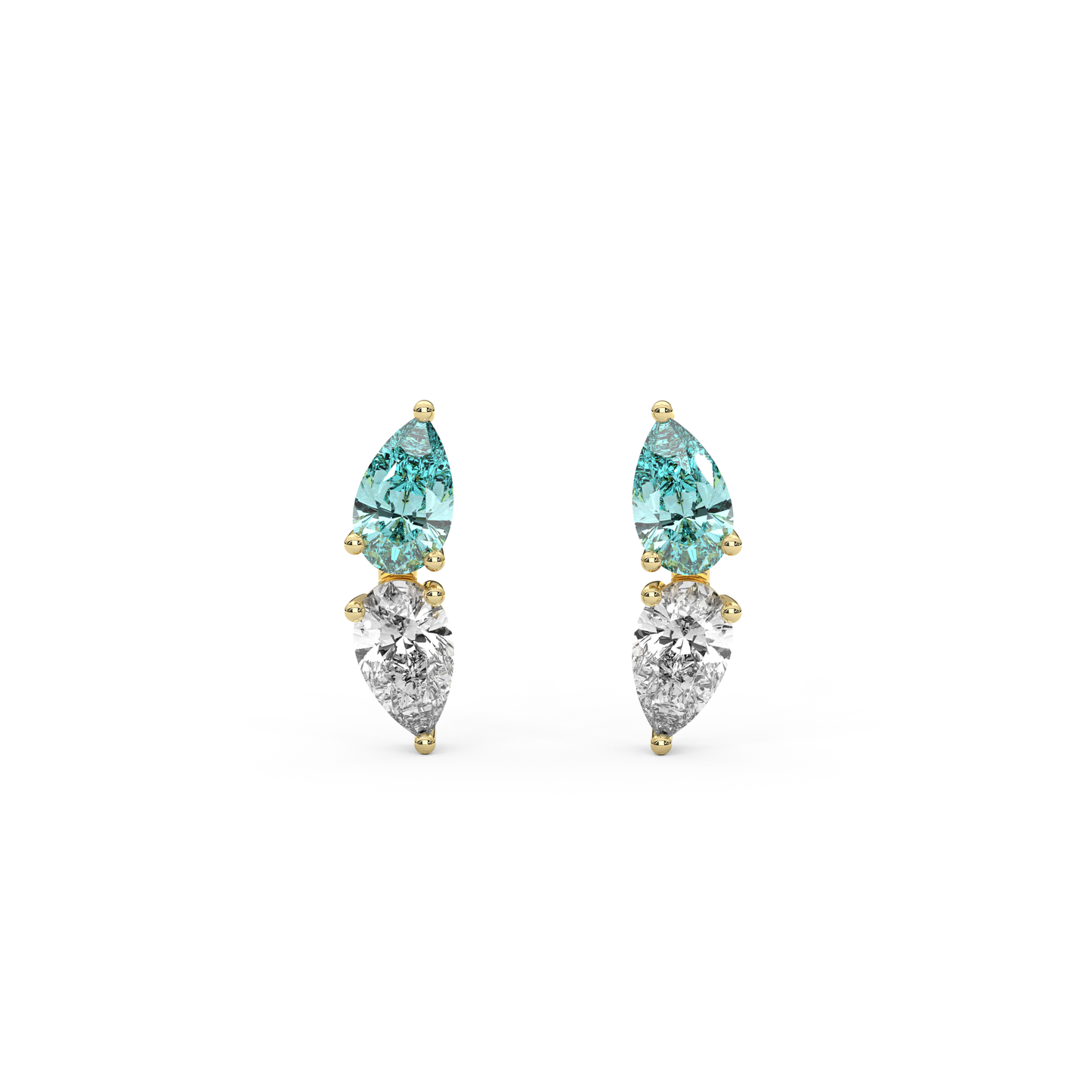 Lab Sapphire + Diamond Katia Earrings