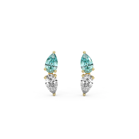Katia Earrings in Teal