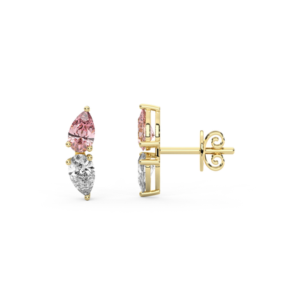 Lab Sapphire + Diamond Katia Earrings