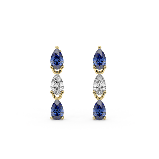 Mini Esme Earrings in Blue Sapphire