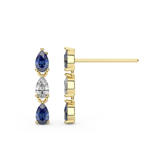 Mini Esme Earrings in Blue Sapphire