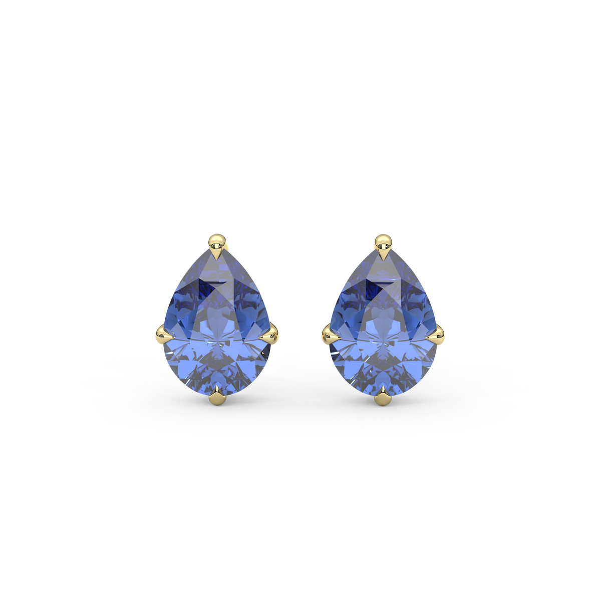 Lily Studs in Sapphire Blue
