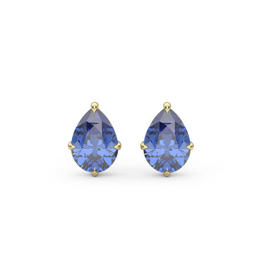 Lily Studs in Sapphire Blue