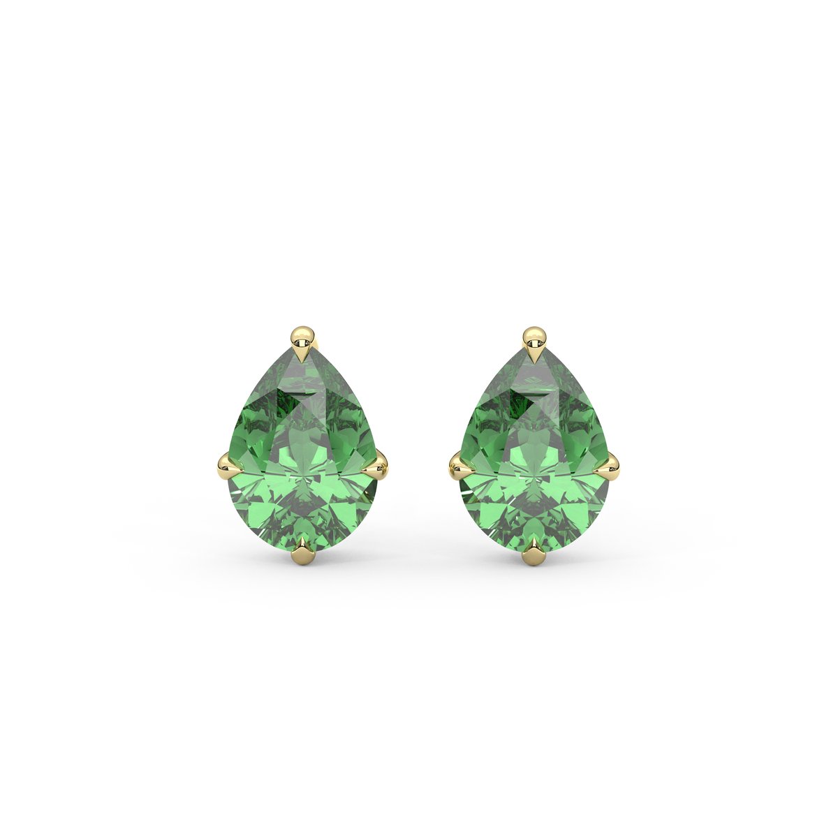 Lily Studs in Green