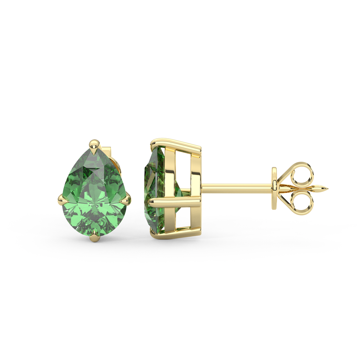 Lily Studs in Green