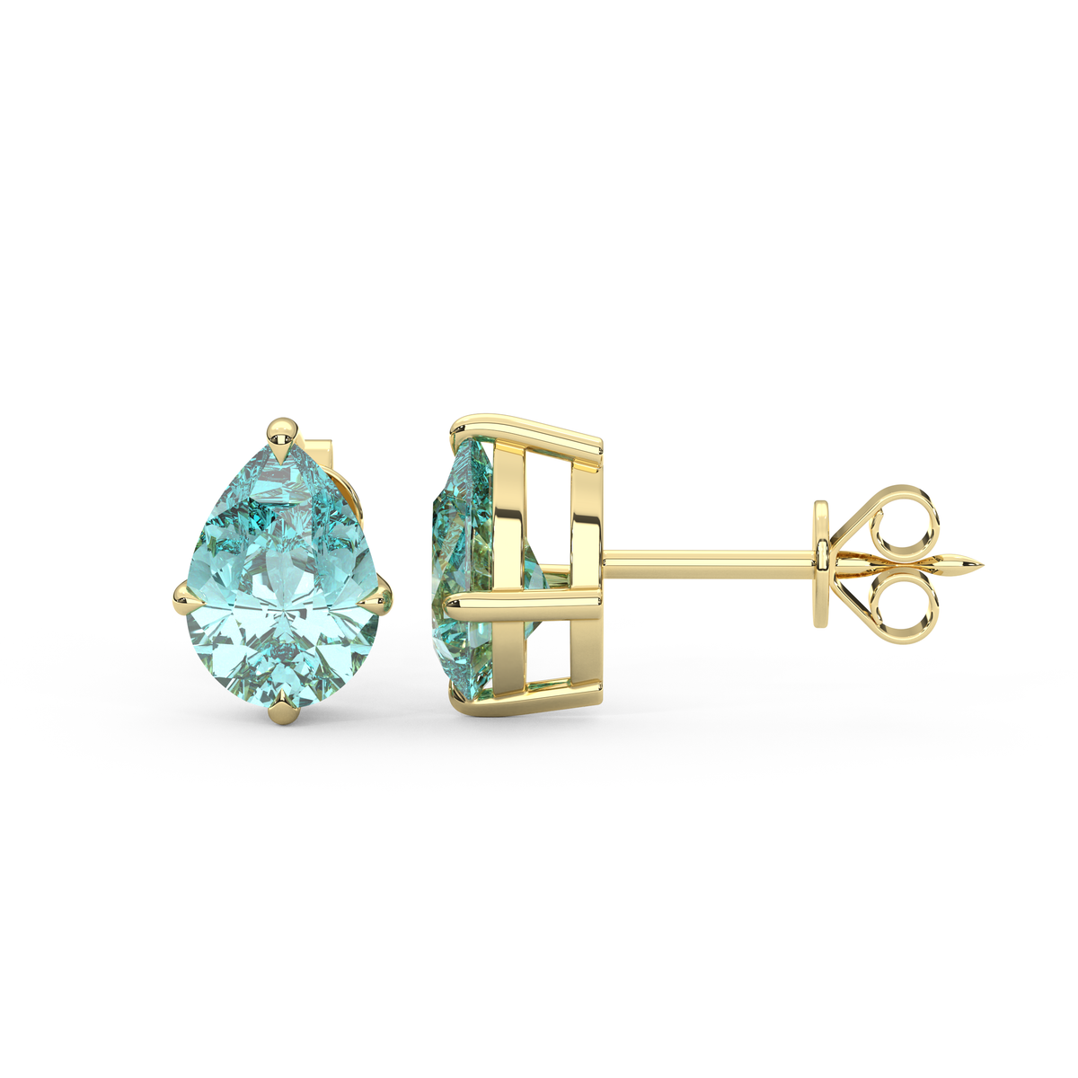 Lily Studs in Teal